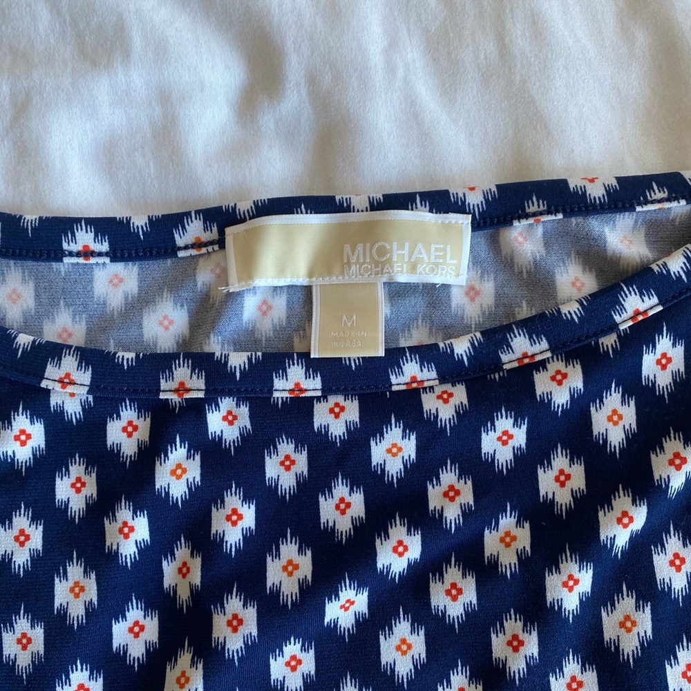 Michael kors blue/ orange print dress